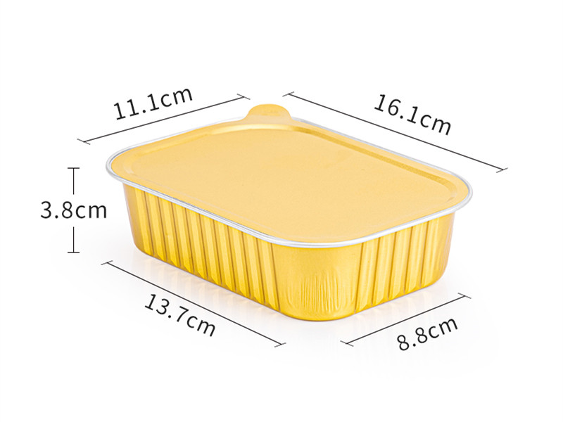 Aluminium foil box with foil cover