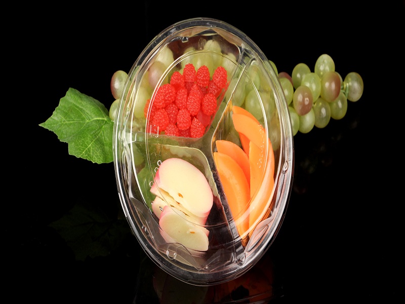 Multiple Compartments Box Fruit Box Packaging With Clear Lid